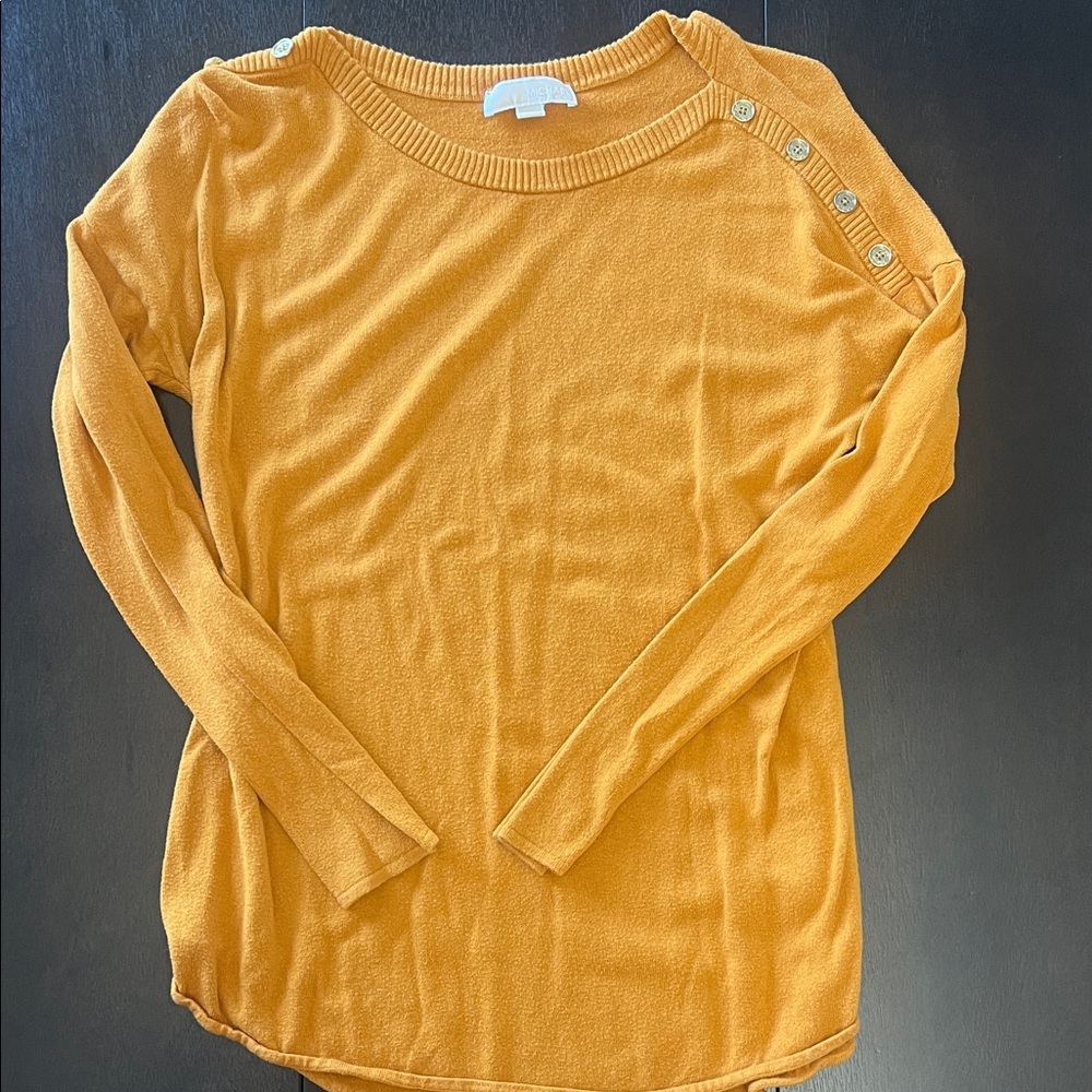 Michael Kors Yellow Button-Accent sweater